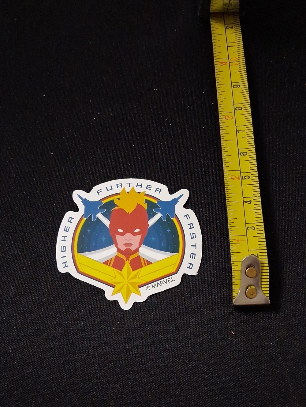 Marvel Captain Marvel Waterproof Sticker.